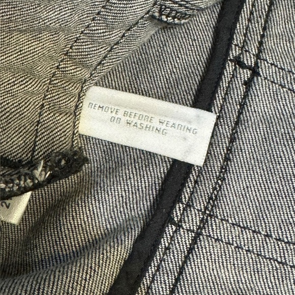 Ann Taylor LOFT Size 8 Denim Cotton Blend Black Jean Blazer Jacket - Picture 13 of 14